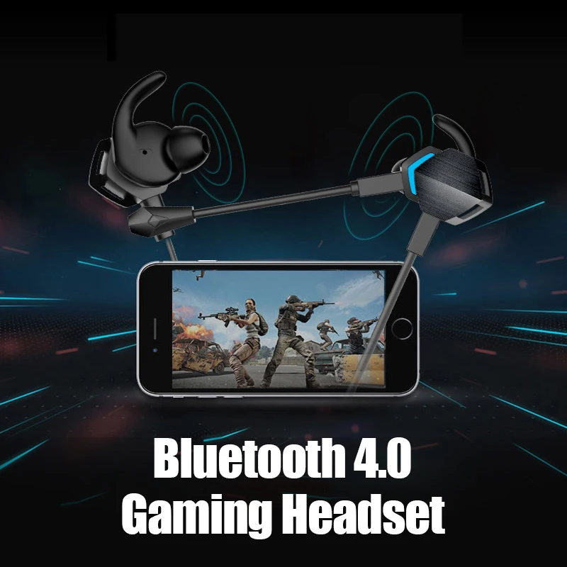 Беспроводная игровая Bluetooth гарнитура с проводным управлением шумоподавляющим