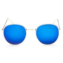 Новые Винтажные Солнцезащитные очки для женщин, модная Золотая оправа, классические женские солнцезащитные очки для мужчин, уличные очки, цветные линзы, зеркальные