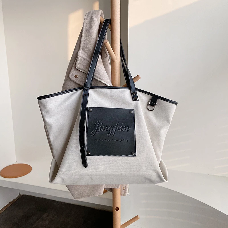 New Women's Canvas Shoulder Bag Simple Art Student Handbag Shopping Korean Version | Багаж и сумки