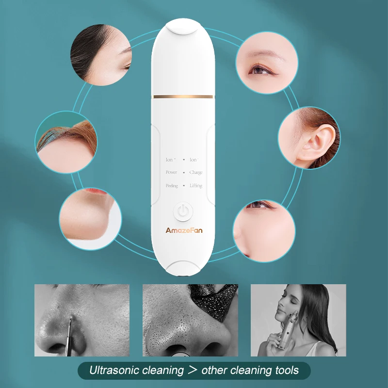 Ultrasonic Deep Cleaning Massager for Face Skin Care Scrubber Acne Blackheads Remover Cleaner Tool Peeling Cavitation Facial 4