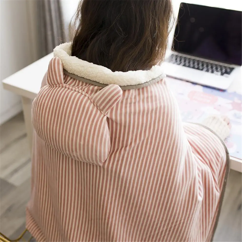 Электрическое USB нагревательное одеяло, зимнее теплое нагревательное одеяло для дома и офиса, переносное мягкое плюшевое тканевое одеяло
