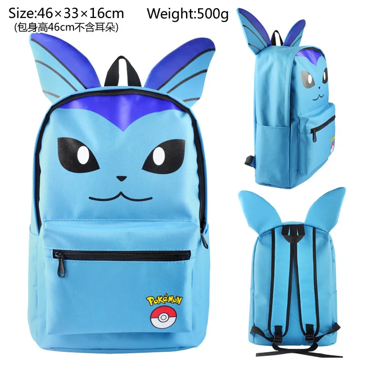 Pocket Monster Pokemon Umbreon eevee Leafeon Sylveon, рюкзак в форме уха, мультяшная Холщовая Сумка на плечо, 14 стилей