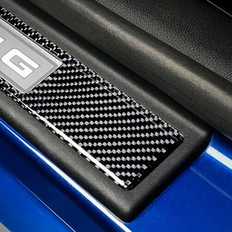 Накладка на порог из углеродного волокна для Ford Mustang