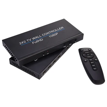 

TV Video Wall Controller HDMI Processor USB Matrix Switch 2x2 Processor HD Image Stitching Controller with IR Remote Control