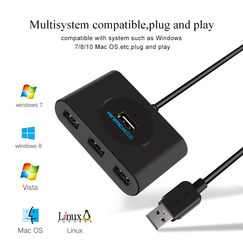 Anmck usb-хаб USB 3,0 USB C концентратор для MacBook Pro поверхностный концентратор USB Type C USB 2,0 адаптер с Micro USB для компьютера USB разветвитель