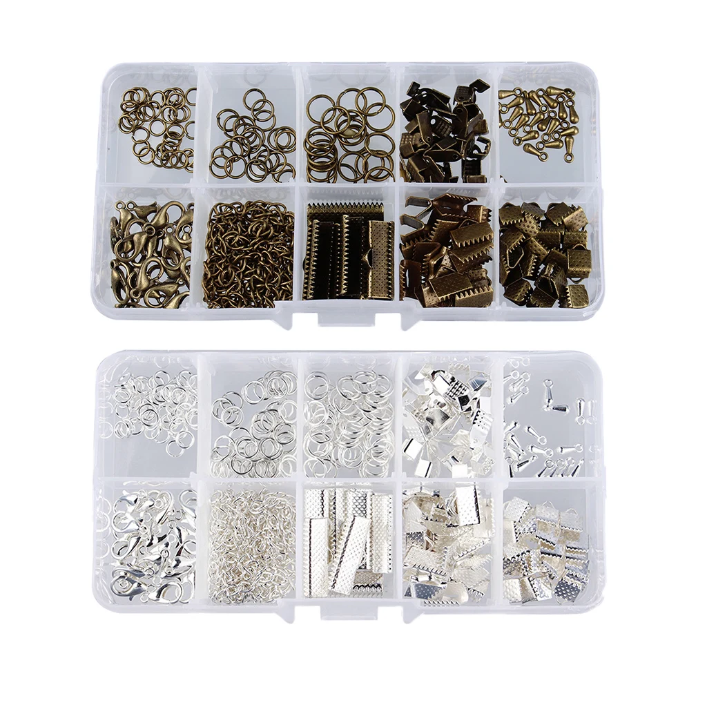 2 Set Jewellry Making Starter Kit Beading & Jewelry Making Kit DIY Handmade Jewelry Supplies Bronze and silver color