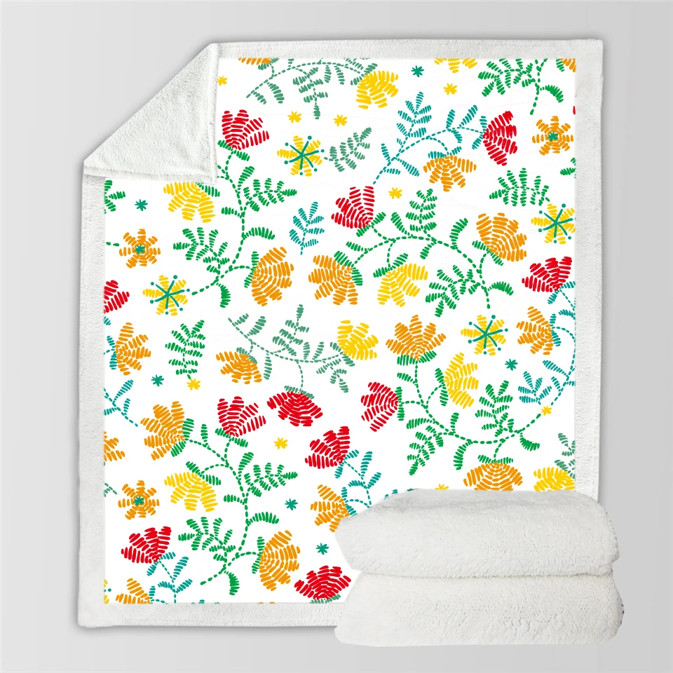 Super Soft Thicking 3D Sunflower Blanket for Bed BeachTowel For Kids Adults Blanket Throws bedsheet Travel Sheets - Color: 18