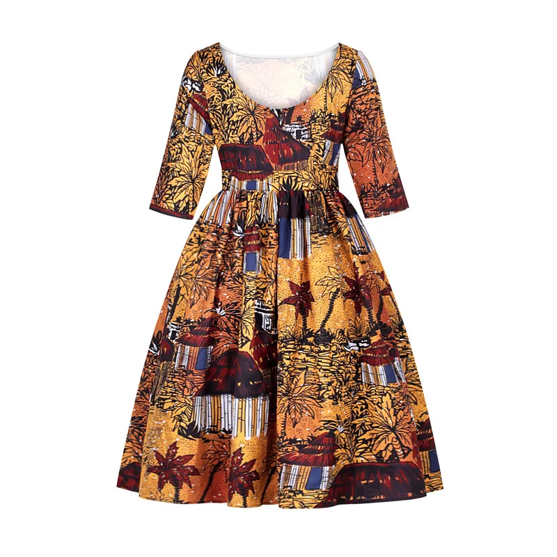 African Dashiki Print Ankara Dress Women Party African Dresses For Women Vintage Elegant Dress African Clothes American Clothing 5 African Dashiki Print Ankara Dress Women Party African Dresses For Women Vintage Elegant Dress African Clothes American Clothing