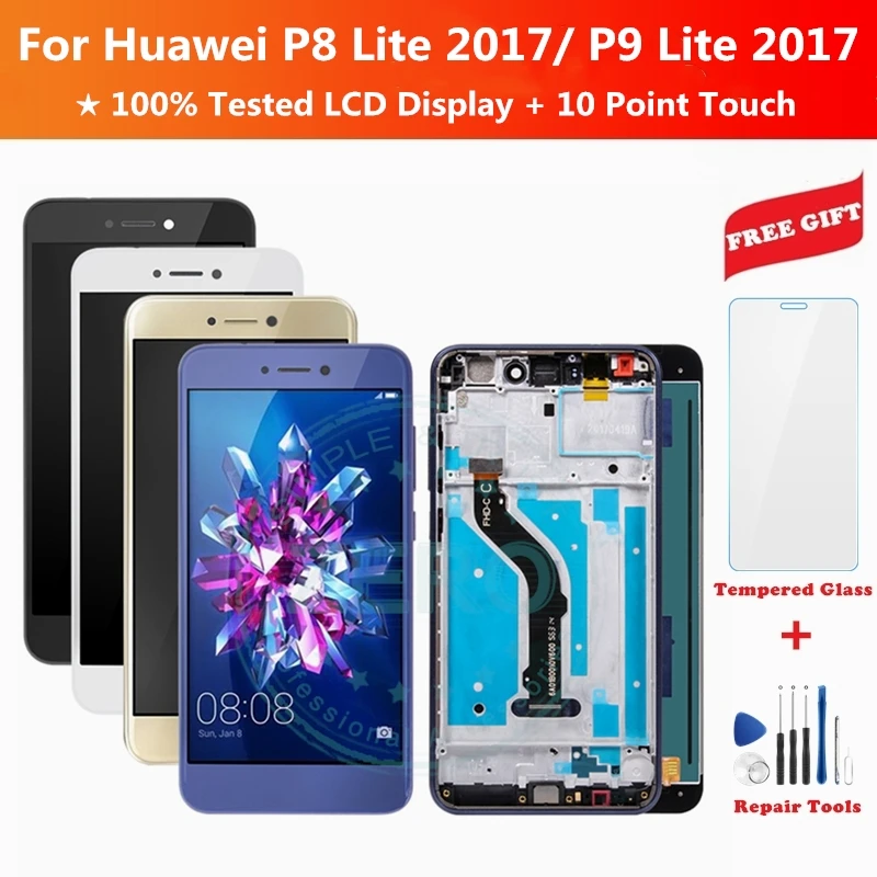 Оригинальный жк дисплей для Huawei P8 Lite 2017/ P9 2017 10 дюймов сенсорная панель экран Honor 8