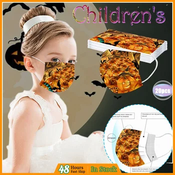

Children's Mascarilla desechable 10-100 PC Halloween Printed maskelemek Breathable Health Daily Care Disposable Mask In Stock