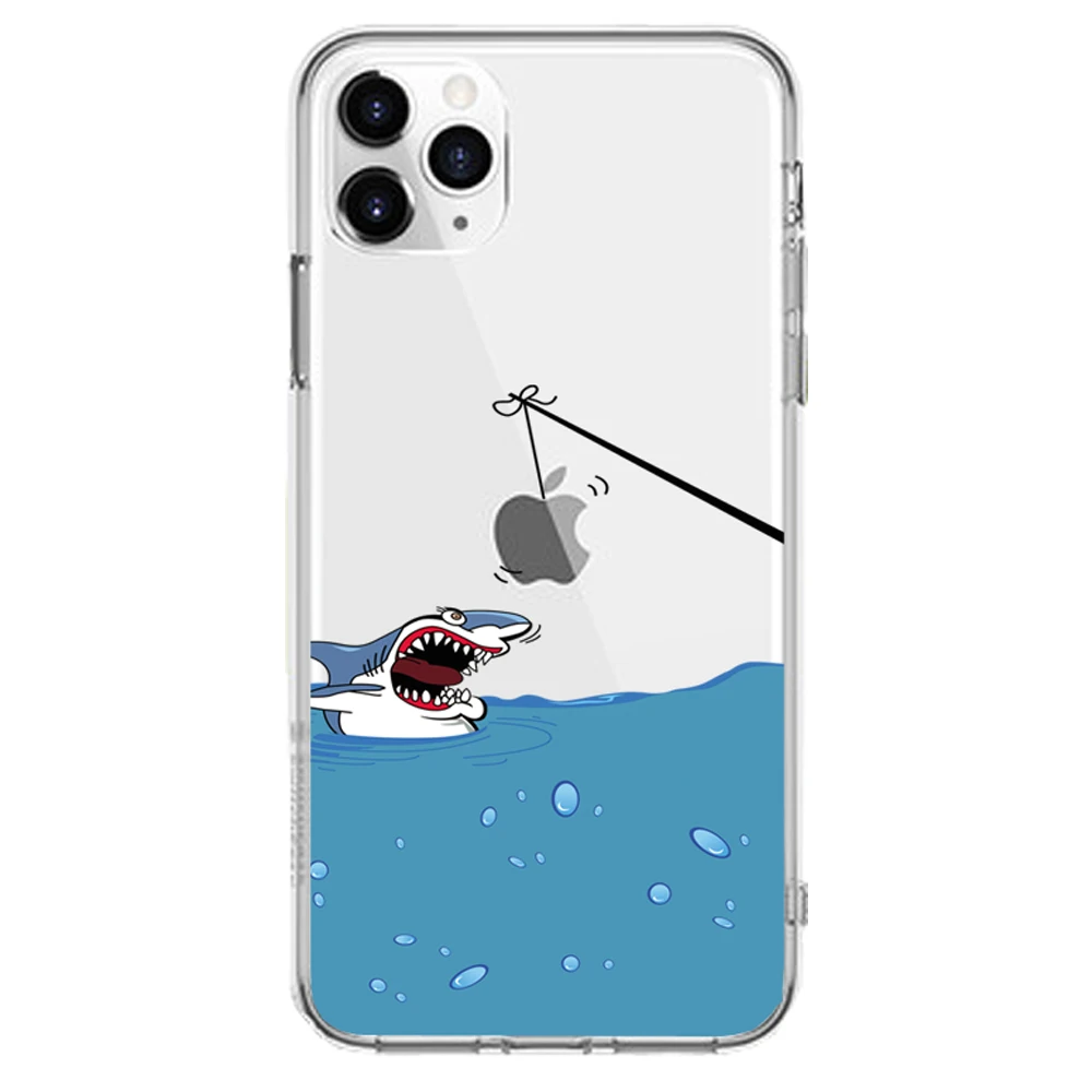 Funy дизайн для iPhone 11 Pro Max чехол для телефона для iPhone XS, XR, XS, Max, 5S, SE, 6, 6 S, 7, 8 Plus, чехол, океанская акула
