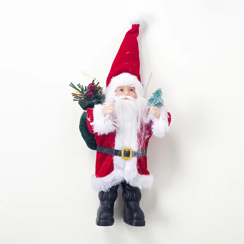 

High quality materials Christmas Santa Claus Doll Toy Xmas Tree Ornament Home Decoration 23.5*9.6cm