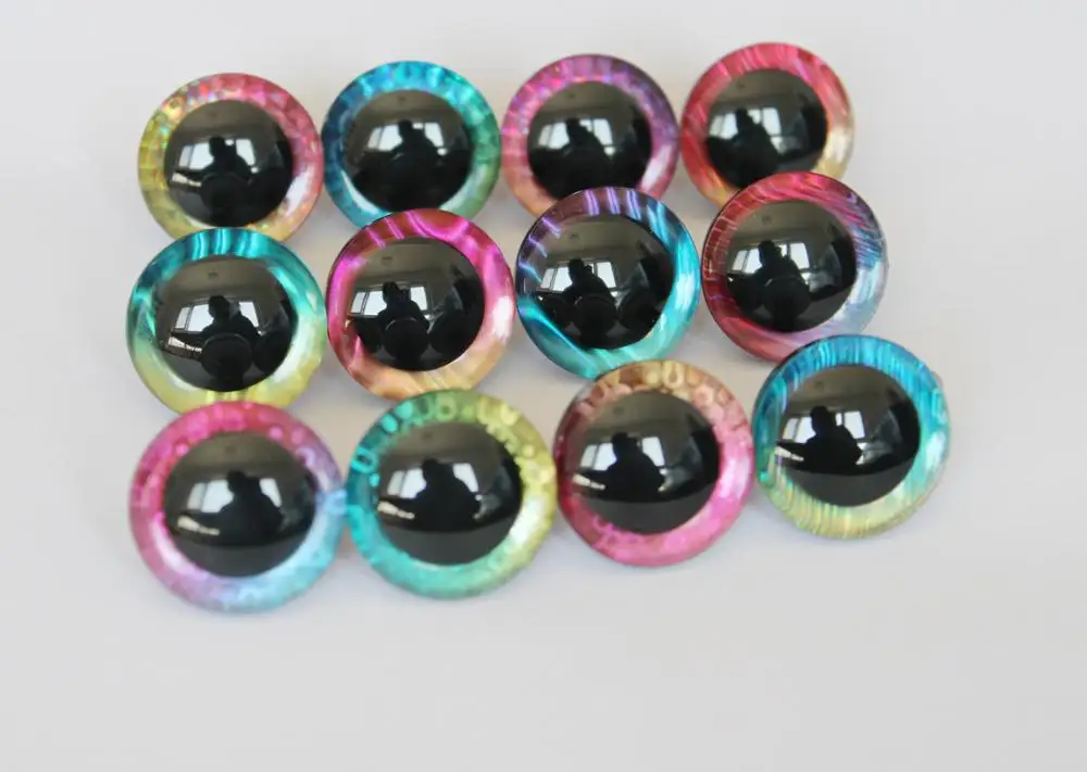 20pcs 3D Plastic Safety Eyes For Crochet Toys Glitter Amigurumi Plush Dolls  Making Eyes Mix Animal 10/12/14/16/18/20/25/30/35mm - AliExpress