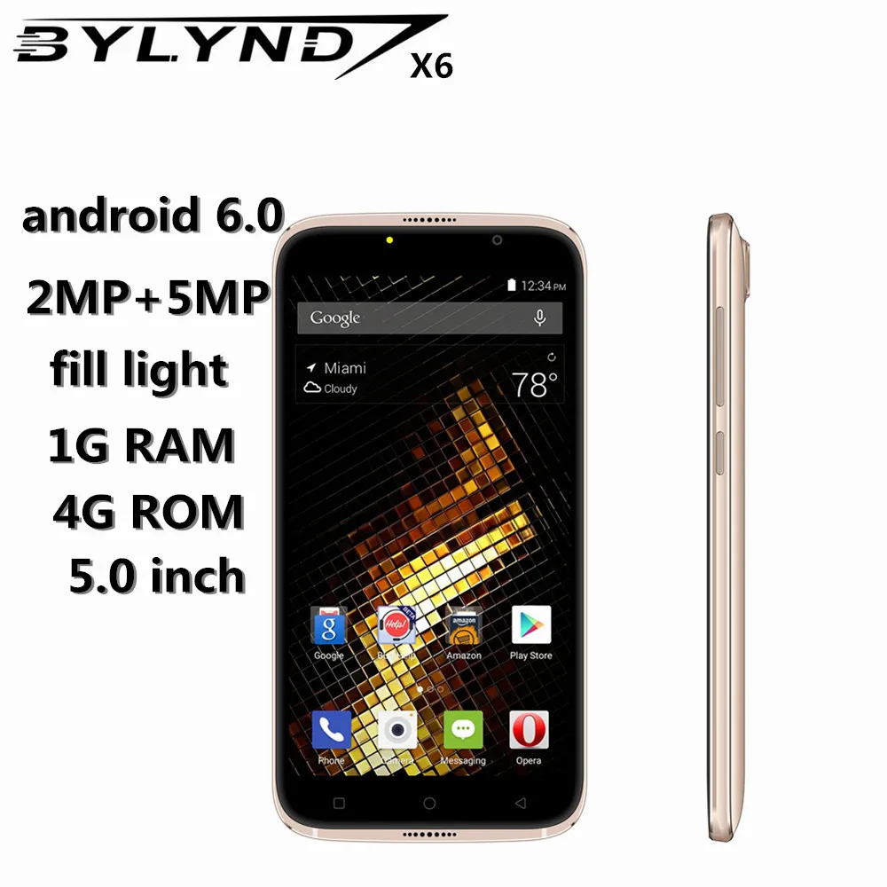 Оригинальные смартфоны X6 дешевые celular MTK6580 четырехъядерный 5 0 дюймов HD Android 6