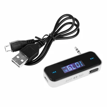 

Hot Onever Mini Wireless In-car Transmitter Car mp3 Transmitter 3.5mm Music Audio FM Transmitter For iPhone 7 8 8Plus Samsung i