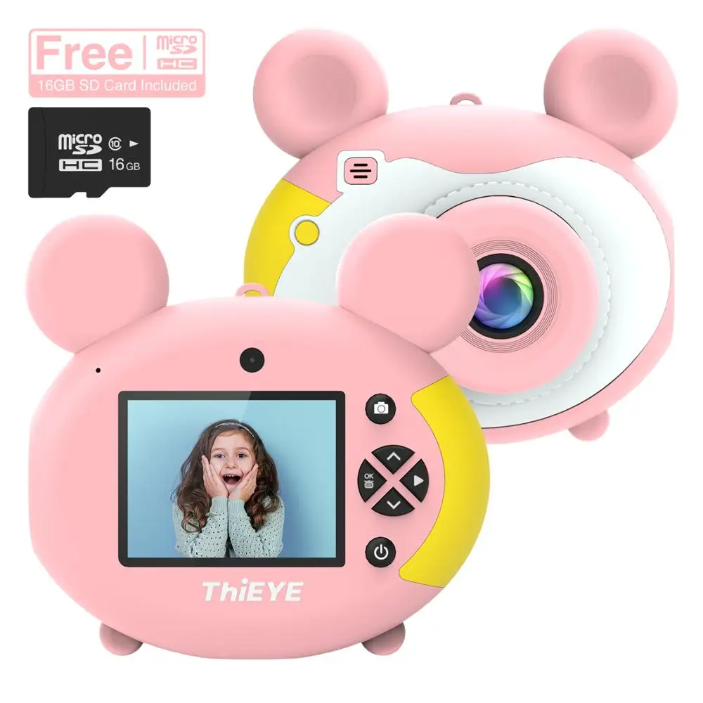 ThiEYE Kiddy 2 детская игрушечная мини-камера Милая перезаряжаемая цифровая камера с 2-дюймовым экраном дисплея детская развивающая игрушка