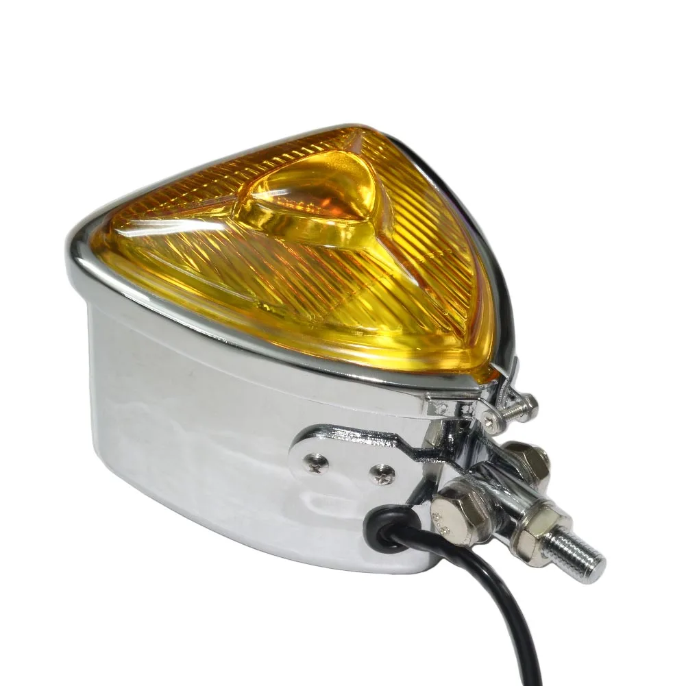 Мотоциклы H4 12V Мотоцикл Винтажные треугольные фары передние фары для Harley поплавок Чоппер кафе гонщик на заказ
