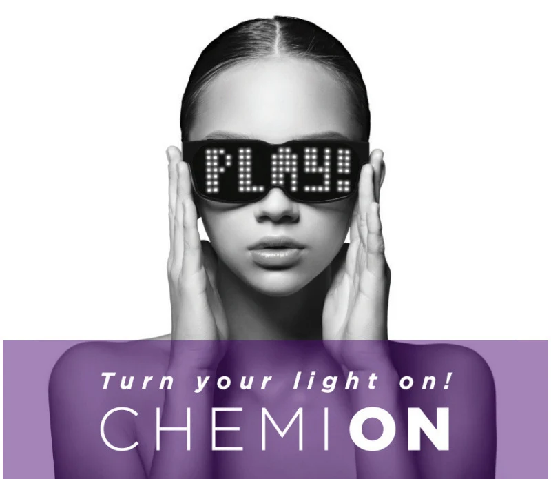 Chemion приложение управление Bluetooth индивидуальные языки мигающие светодиодные вечерние очки светящиеся очки рождественское освещение концертов