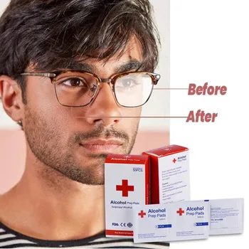 

50 pcs/lot Alcohol Prep Swap Pad Wet Wipe For Antiseptic Skin Cleaning Care Mobile Phone Glasses Clean Tool 70% Alcohol Pads