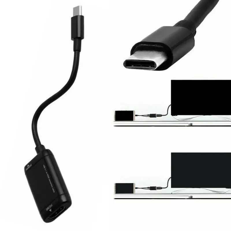 USB3.1 TYPE-C к HDMI Кабель-адаптер 1080P HD аудио видео кабель конвертер для MHL Android мобильный телефон планшет к HDTV монитор