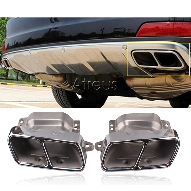 2 шт. выхлопная труба планки Обложка для Mercedes W164 W221 Benz ML280 ML300 ML320 ML350 ML420 ML450 ML500 ML550 ML63 аксессуары