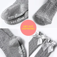 Mesh Newborn Baby Girls Kids for Christmas Winter Non-slip Socks Bow Summer Spring Terry Cotton Sokken Princess Knee High Long 5