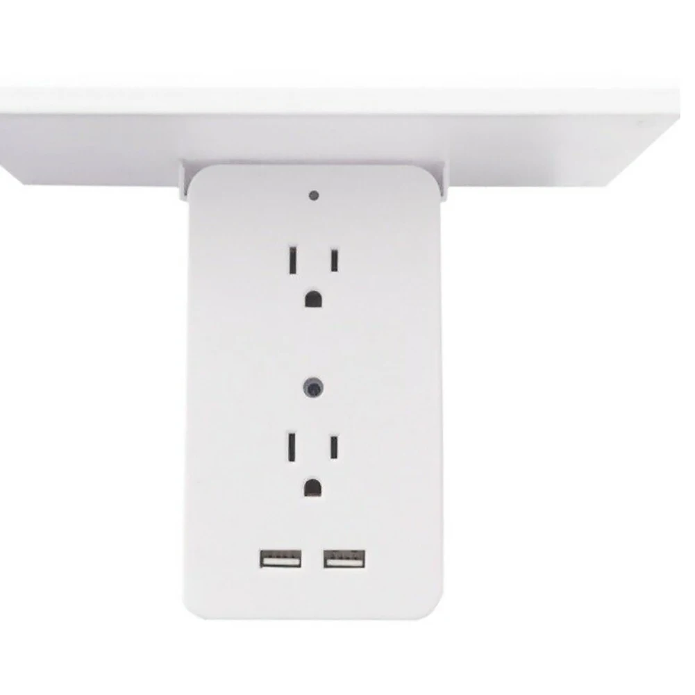

Plug Simple Style Wall Electrical Socket Multi-function 8 Holes Power Outlet With Child Protective Door With USB Connection