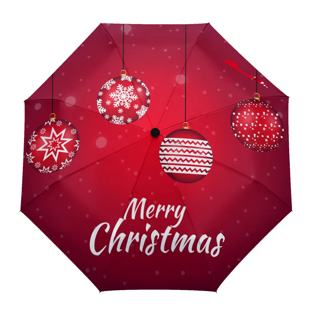 Merry Christmas Lob Eight Bone автоматический складной зонт женский мужской роскошный водонепроницаемый Зонт от дождя женский