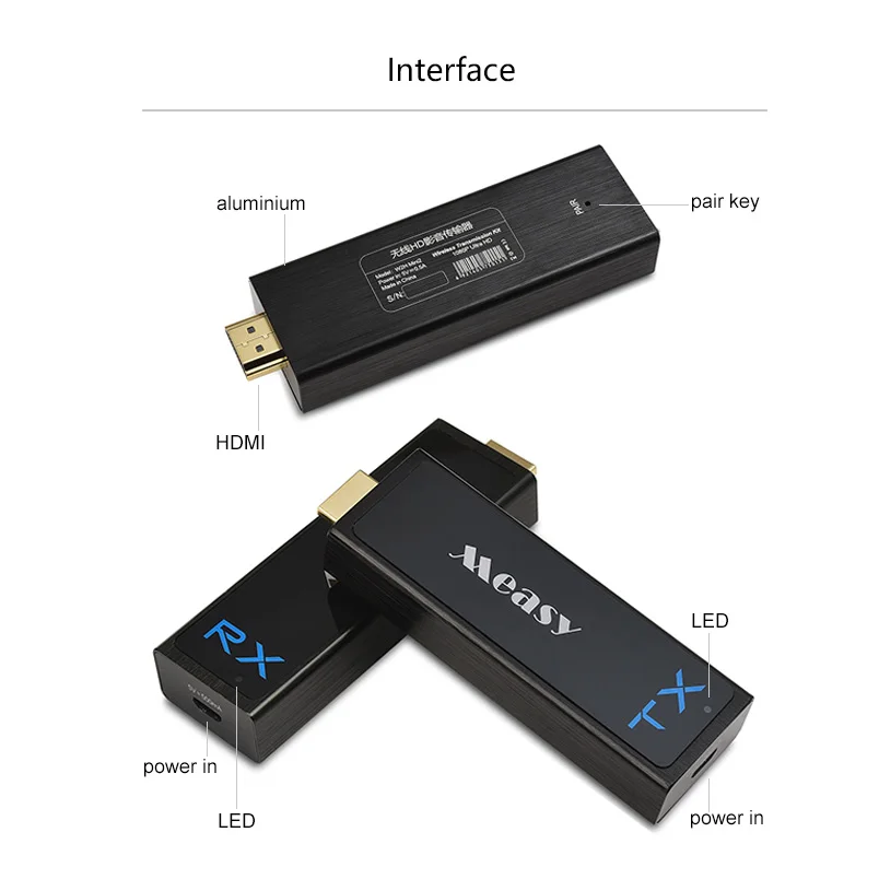 W2H Nano HDMI Wireless Extender 1080P 3D 7.1 HD Аудио Видео Алюминий Расширение Отправитель 30м 100FT