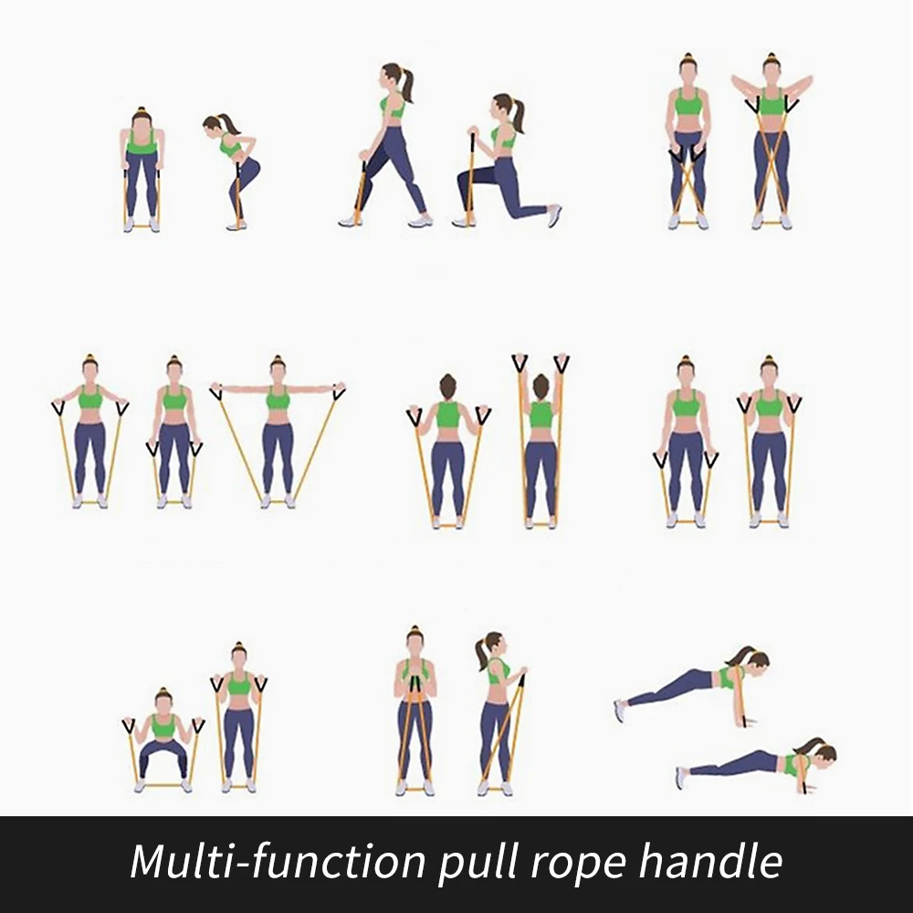 SFIT веревка ручка кабель Сопротивление Группа ручки крепления тяжелых упражнений ручки d-образное кольцо пружинный тяговый трос кабельный стержень