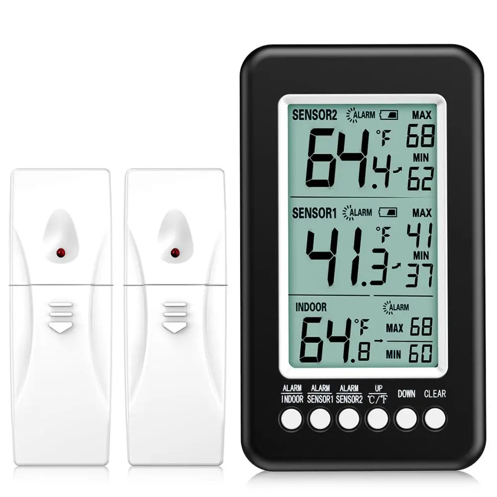 Thermometers Refrigerators Freezers  Refrigerator Digital Thermometer -  2pcs - Aliexpress