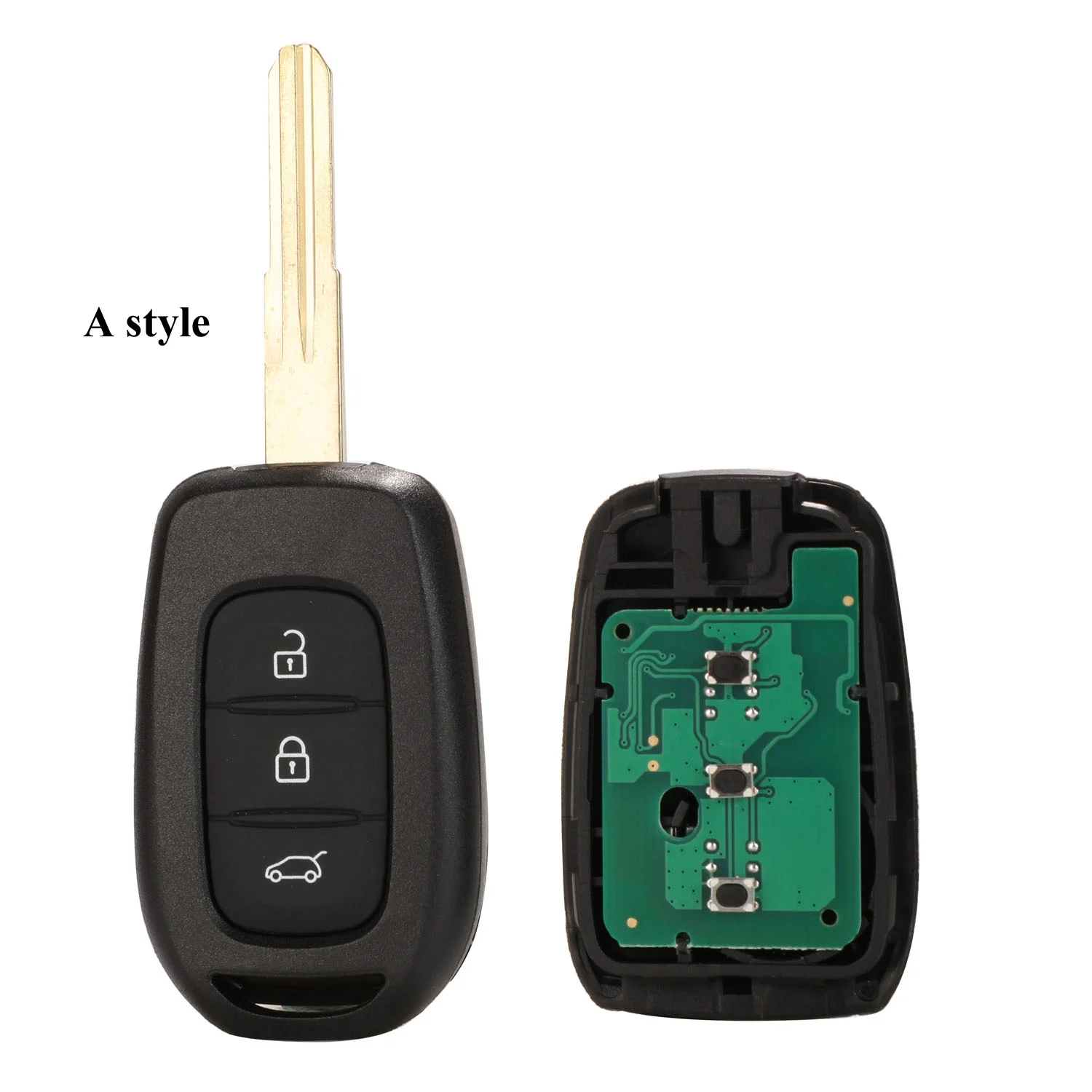 Jingyuqin Автомобильный Дистанционный ключ с чипом PCF7961M HITAG AES для Renault Sandero Dacia Logan Lodgy Dokker Duster 433MHz VAC102 HU136te - Цвет: A Style