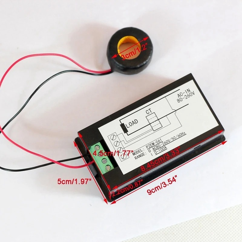 Ac 80~ 260V 100A измеритель мощности точный Вольтметр Амперметр кВтч Ватт счетчик энергии Напряжение Ток измеритель мощности тестер