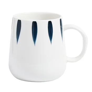 

Creative Minimalist Style Hand-painted Ceramic Mug Mug with Lid Spoon Office Water Cup Home Breakfast Cup Gift Random Color
