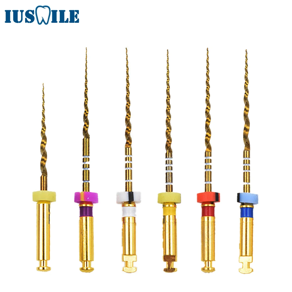 Dental Gold Flexible Endo Rotary Files Heat Activation Root Canal