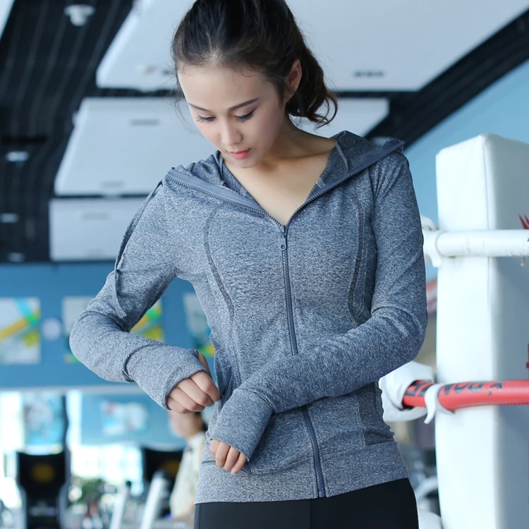 Женская толстовка с капюшоном и длинным рукавом для бега, женская спортивная куртка для йоги, фитнеса, спортзала, женская спортивная одежда - Цвет: color1