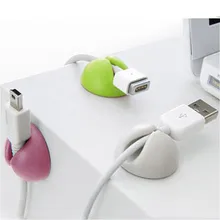 

5Pcs Solid Desk Set Wire Clip Organizer Office Accessories Supplies Bobbin Winder Wrap Cord Cable Manager for USB Keyboard Lines