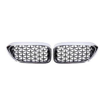 

A Pair For BMW G30 G31 G38 5 Series 2017-2020 Car Front Bumper Kidney Grille Grill Diamond Meteor Style Auto Accessories