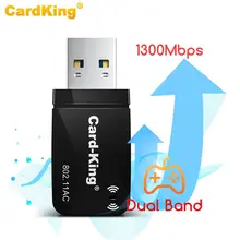 CardKing 1300Mbps Wireless AC Mini WiFi Adapter 5Ghz 802.11ac USB 3.0 High Speed Netwrok Card AP Mode WindowXP/7/8/8.1/10/Mac OS