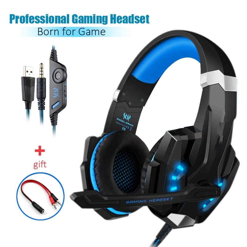 

G9000 gaming Headset Wired Glowing Earphones for PS5 Headphone Deep Bass Stereo Casque with Mic for PS4 new XBOX PC Laptop