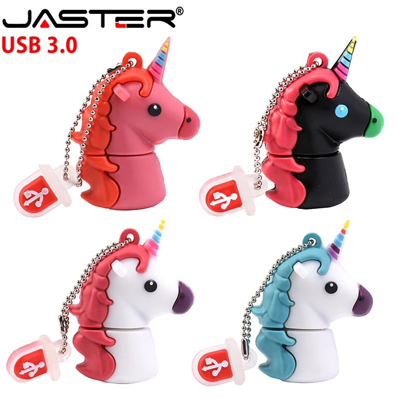 JASTER 3 0 мультяшный Белый Единорог Миньон usb флэш накопитель реальная емкость милый