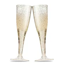 5 x флейт для шампанского 190 мл Пластиковые вечерние бокалы Многоразовые и одноразовые