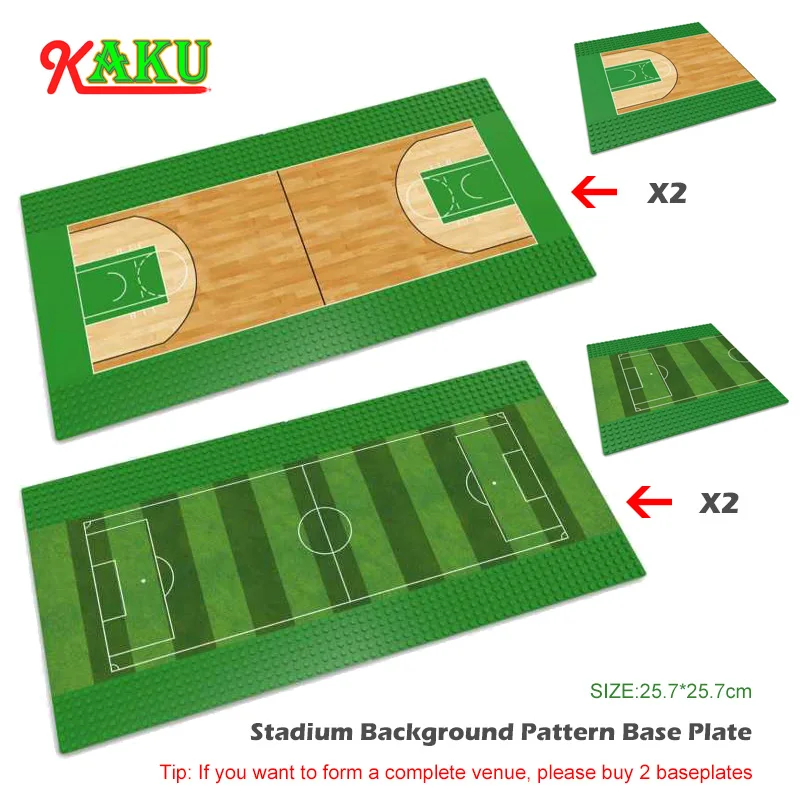 

Classic Stadium Pattern Base Plates Plastic Bricks Baseplates Suitable For Building Blocks With External Dimensions Of 32*32Dots