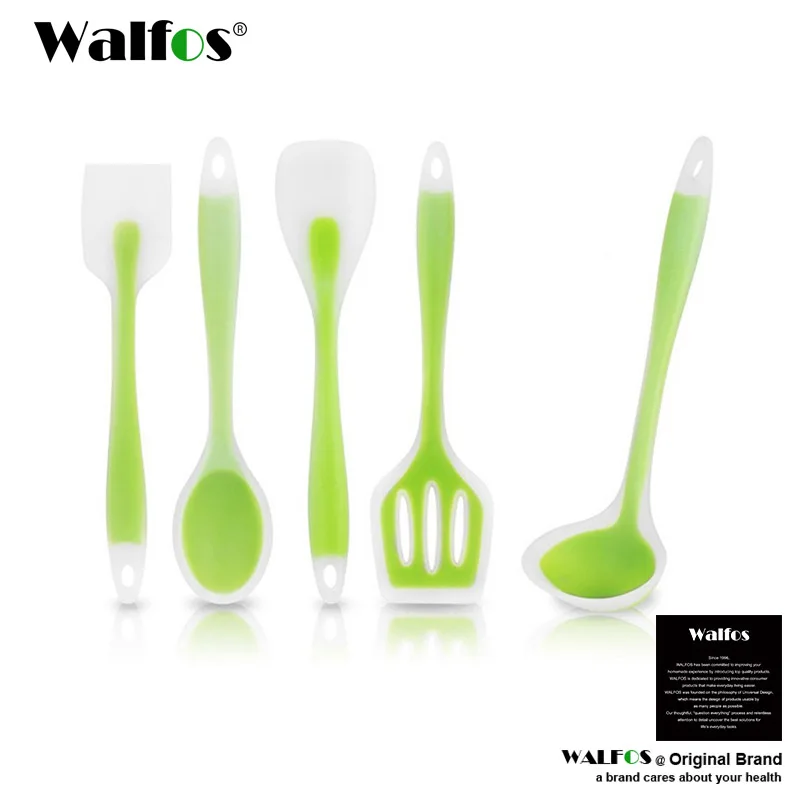 Kitchen utensils WALFOS Food Grade Silicone Cooking Tools Accessories Heat-Resistant Kitchen Utensil Set Non-Stick spatula turner ladle spoon
