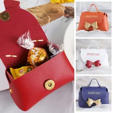 

Fashion new wedding candy box, leather portable wedding candy bag, wedding return gift, wedding companion, candy gift box