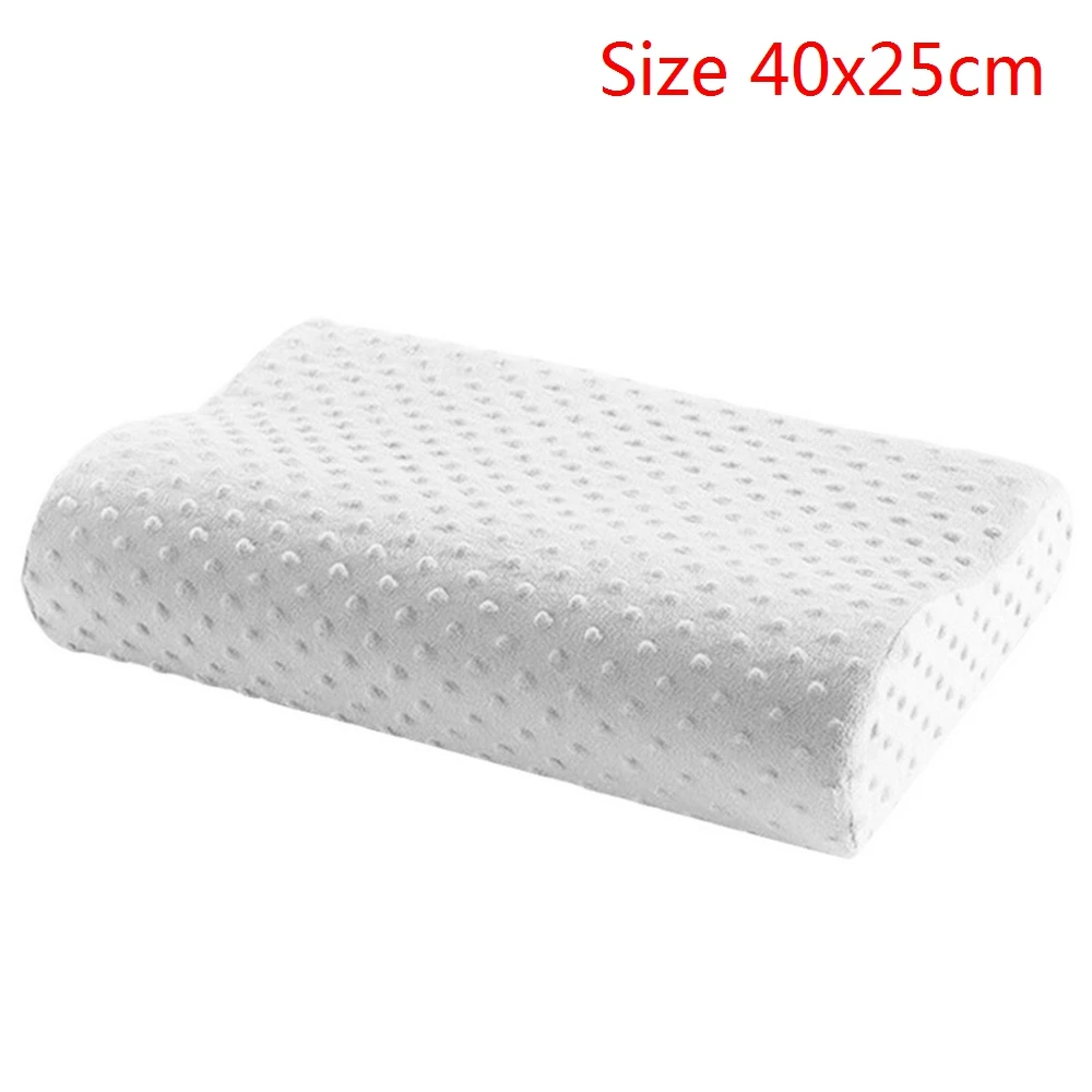 white1 40x25cm Ортопедическая подушка из пены с эффектом памяти в форме бабочки, постельные принадлежности, подушки, белая Шейная подушка для шеи, медленный отскок, уход за здоровьем, обезболивание - Цвет: white1 40x25cm