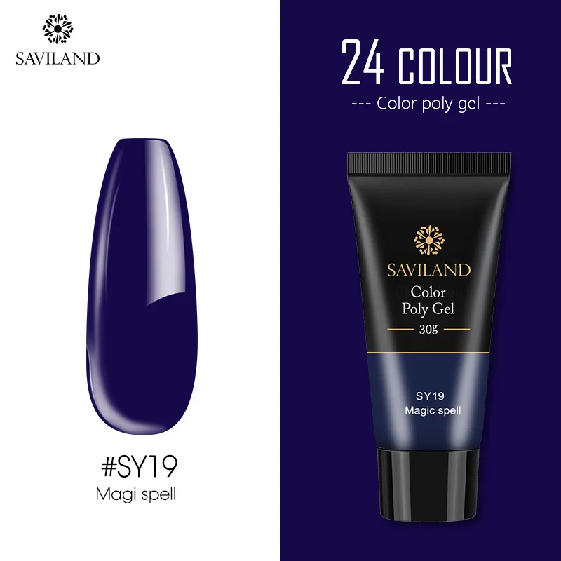 30G SY19 SAVILAND 15g Color Poly Gel Finger Extension 30g Red Blue Yellow Poly Gel Nail Gel Camouflage Soak Off UV Hard Fast Builder Gel - Цвет: 30G SY19