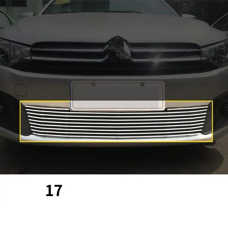 Автомобильная хромированная Автомобильная решетка, выход кондиционера, внешний защитный аксессуар, яркие блестки 17 для Citroen Elysee