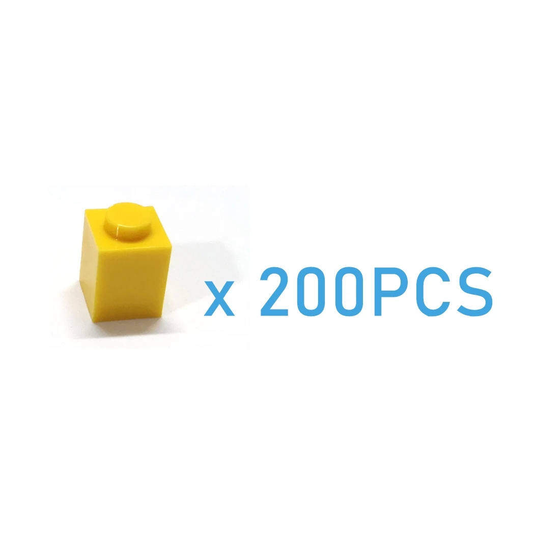 200pcs DIY Building Blocks Thick Figures Bricks 1x1 Dots Educational Creative Compatible With 3005 Plastic Toys for Children 2