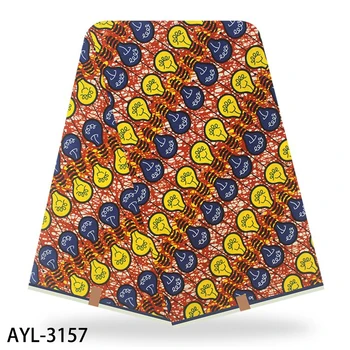 

2020 Hot African Wax Fabric Ankara Wax Prints Fabric Ghana Guaranteed Veritable Wax Fabric 6yards for Dresses AYL-3157-3174
